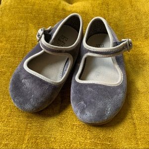 *Moving Sale* ZARA BABY Little Girls Soft Gray Velvet Shoes